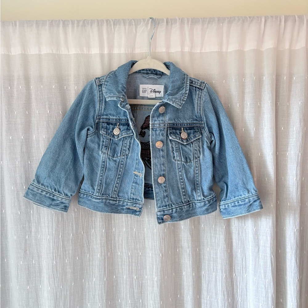 Baby GAP Blue Denim Disney Minnie Mouse Kids Jacket - Picture 5 of 6